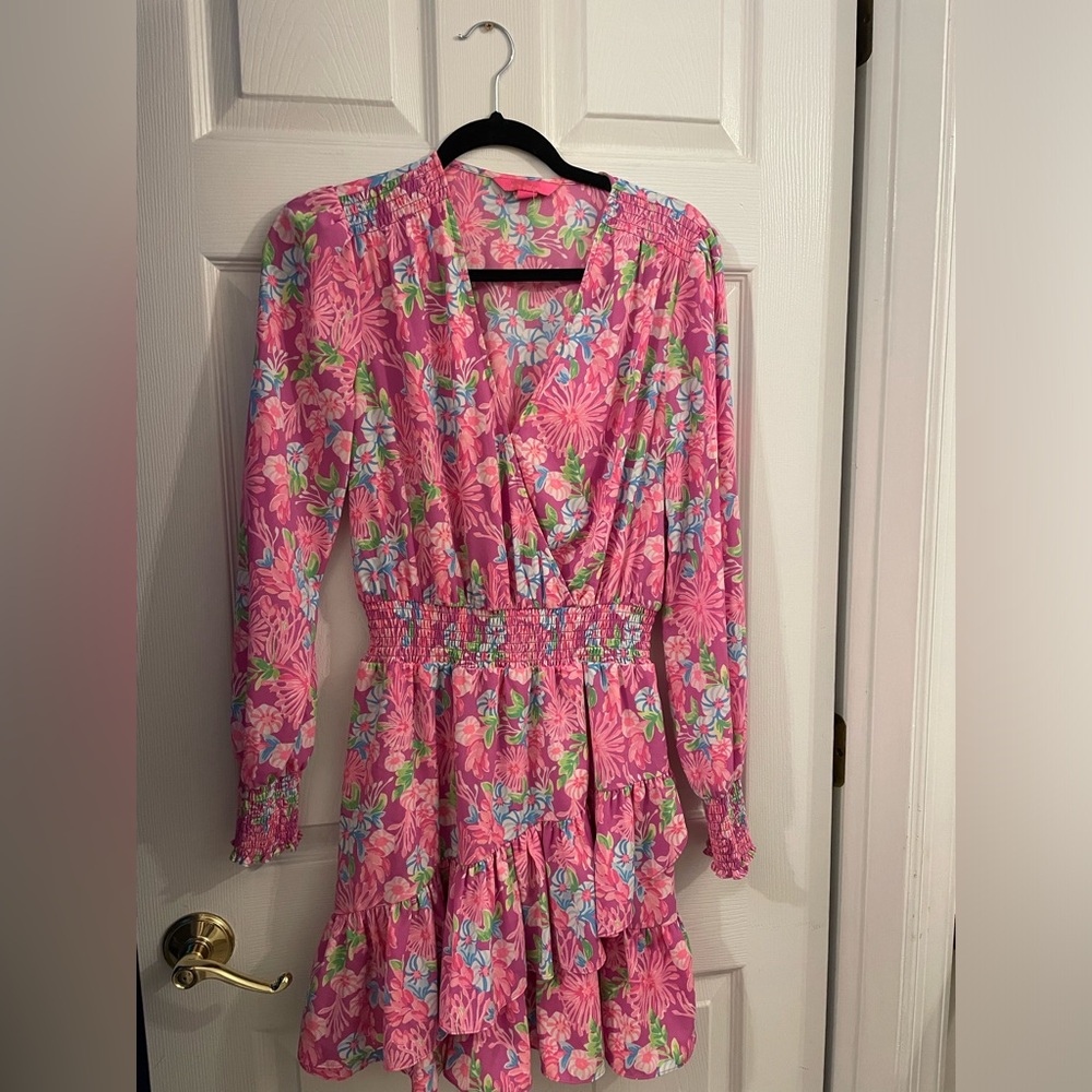 Lilly Pulitzer Cristiana Stretch Dress Amethyst Mom's the Word